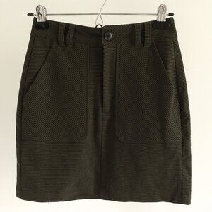 Twik Women's Olive Green Houndstooth Mini Skirt Size XS